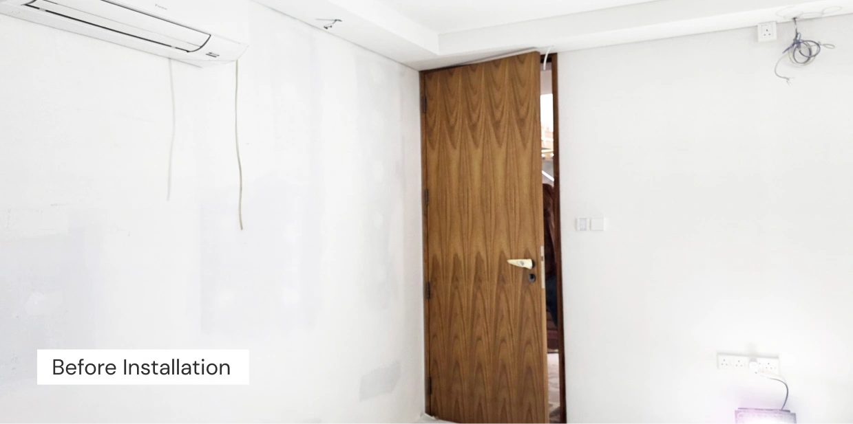 Before installation of wallpaper